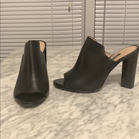 French Connection - open toe, open heel leather - Picture 1 of 5